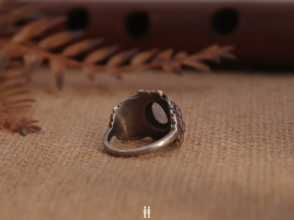 Blue Onix Pure Silver Ring