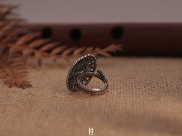 Oxidized Pure Silver Ring