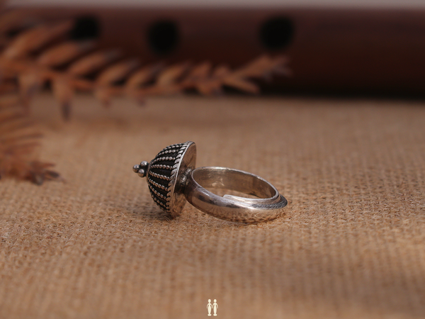 Oxidized Pure Silver Ring