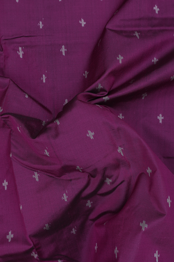 Pochampally Silk Saree In Purple With Ikat Buttis