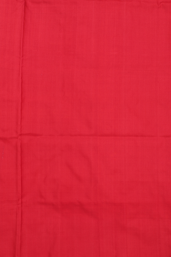 Pochampally Silk Saree In Crimson Red With Ikat Design