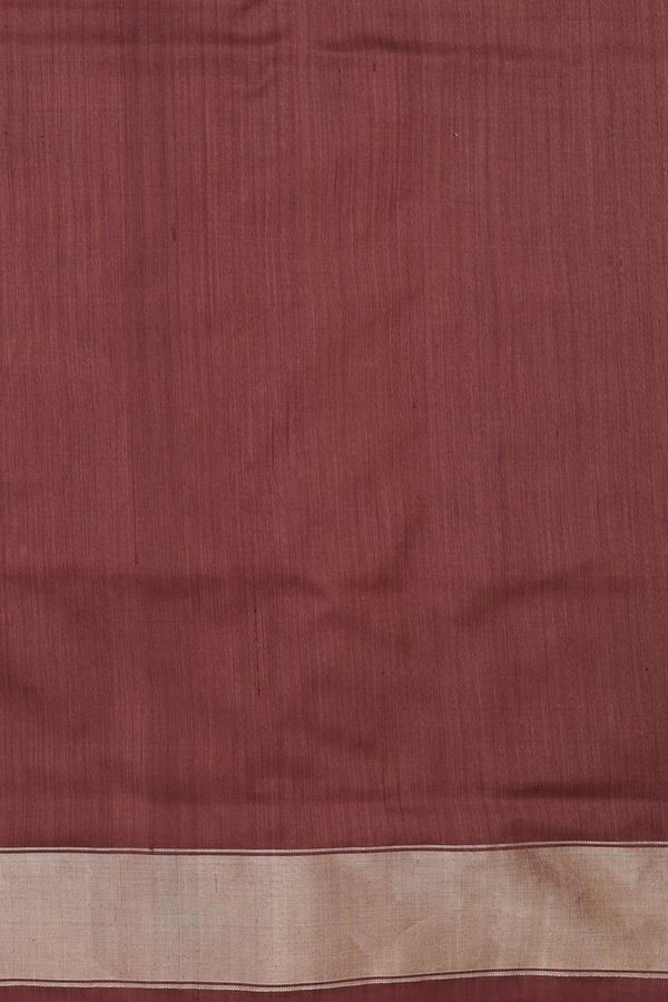 Pochampally Silk Saree In Brown With Ogee Design