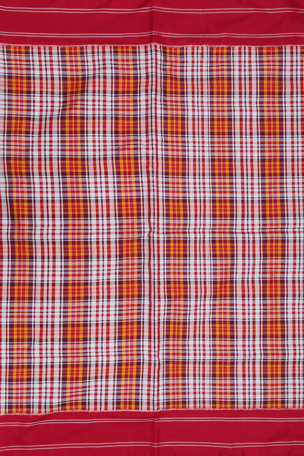 Pochampally Silk Saree In Multicolor With Checks Design