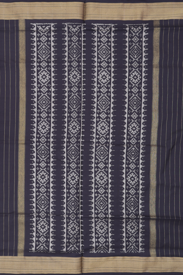 Pochampally Silk Saree In Cream Color With Allover Design