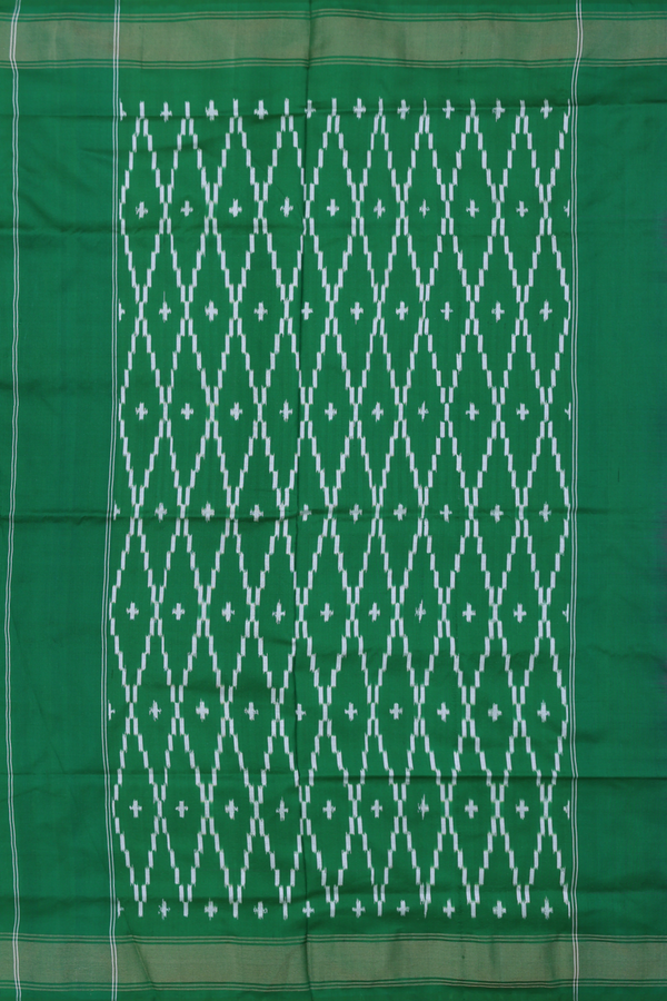 Pochampally Silk Saree In Purple With Chevron Design