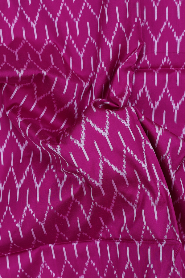 Pochampally Silk Saree In Purple With Chevron Design