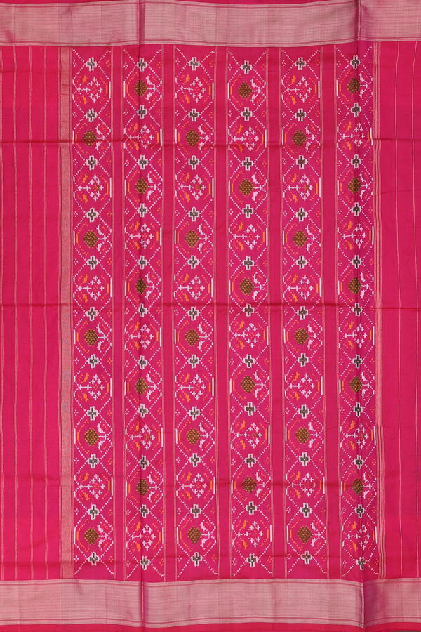 Pochampally Silk Saree In Deep Purple With Diamond Design