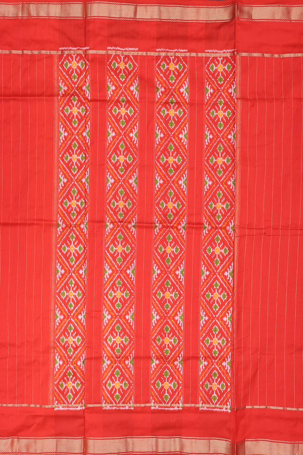 Pochampally Silk Saree In Forest Green With Zari Buttis
