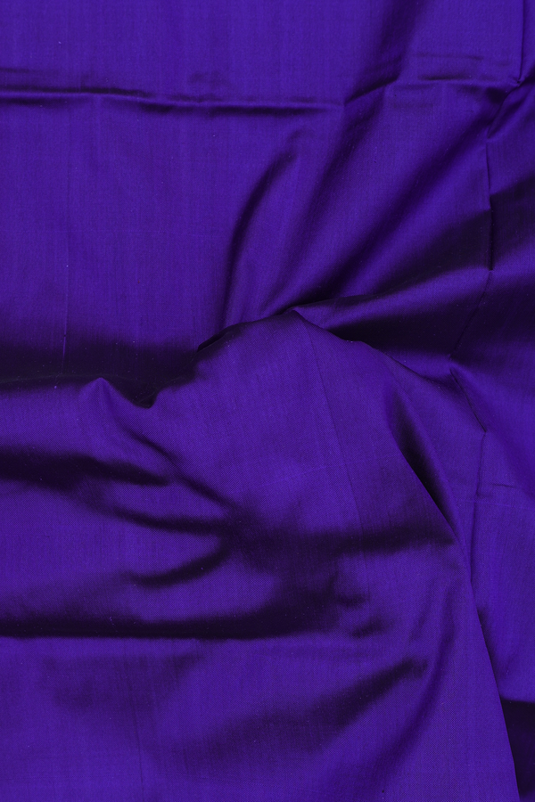 Pochampally Silk Saree In Royal Blue With Contrast Border