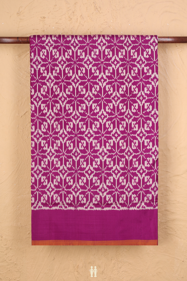 Pochampally Silk Saree In Purple With Allover Design