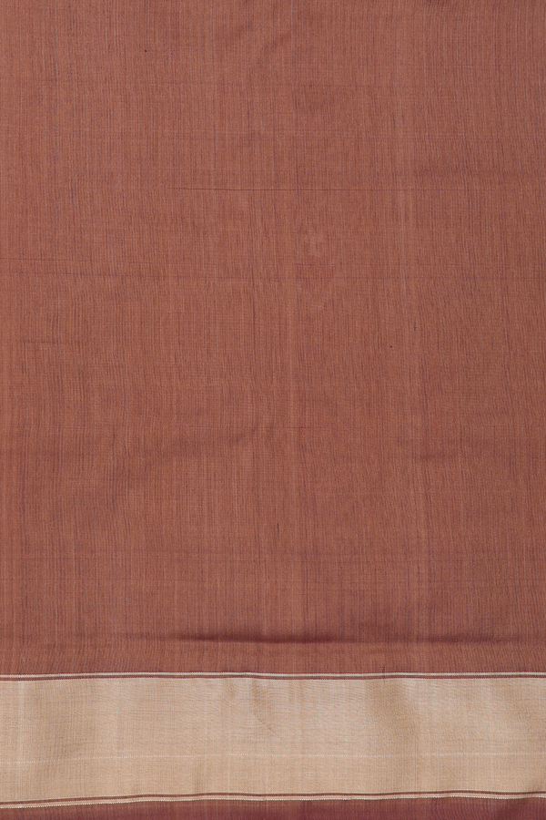 Pochampally Silk Saree In Brown With Diamond Design