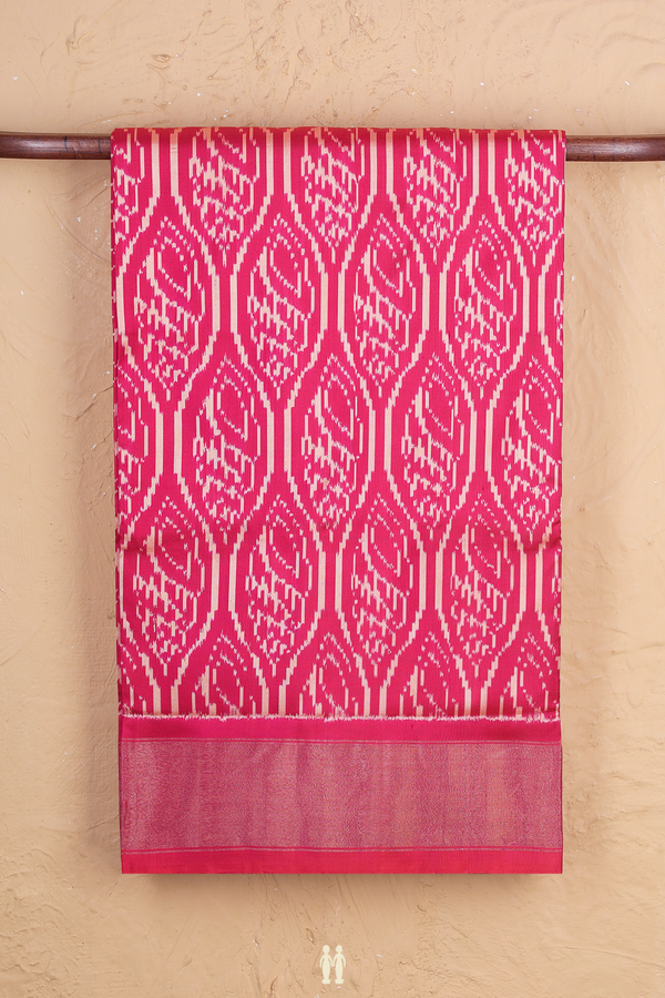 Pochampally Silk Saree In Pink With Allover Design