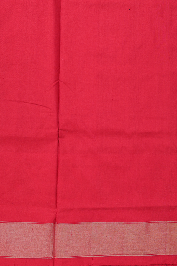 Pochampally Silk Saree In Royal Blue With Chevron Design