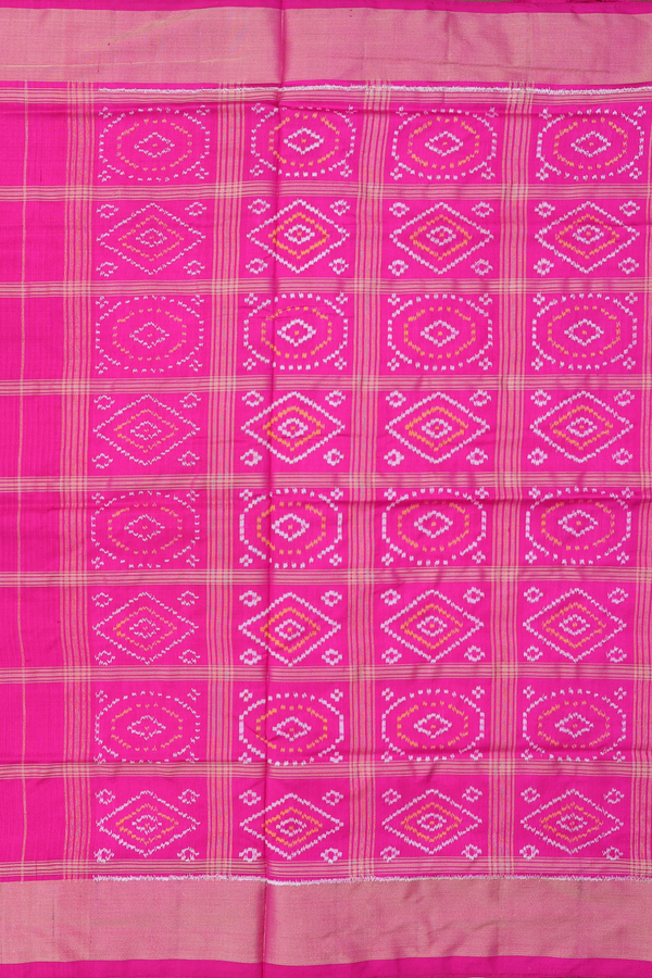 Pochampally Silk Saree In Multicolor With Checks Design