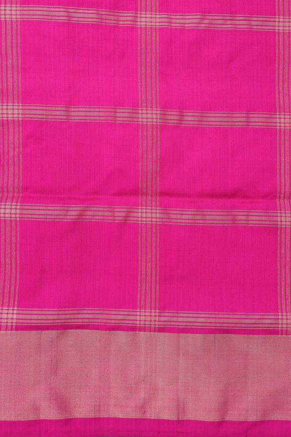 Pochampally Silk Saree In Multicolor With Checks Design