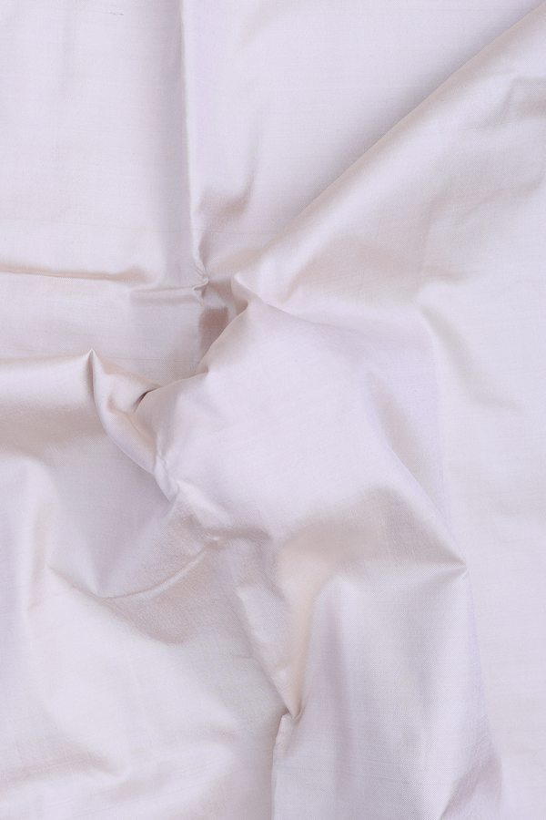 Pochampally Silk Saree In White With Diamond Border