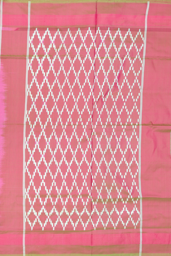 Pochampally Silk Saree In Turkish Blue With Allover Design