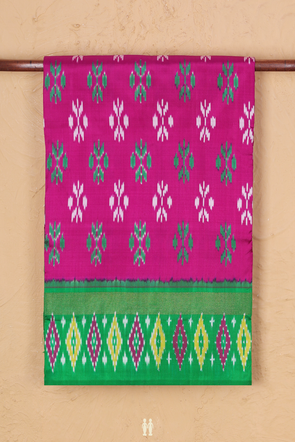 Pochampally Silk Saree In Purple With Allover Buttas