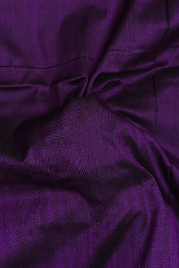 Pochampally Silk Saree In Purple With Ganga Jamuna Border
