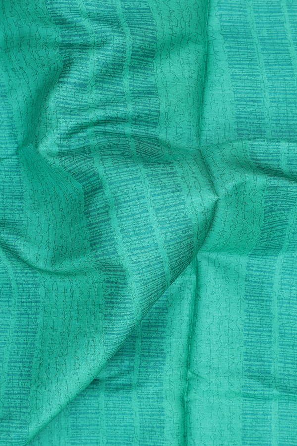 Tussar Silk Saree In Green With Allover Design