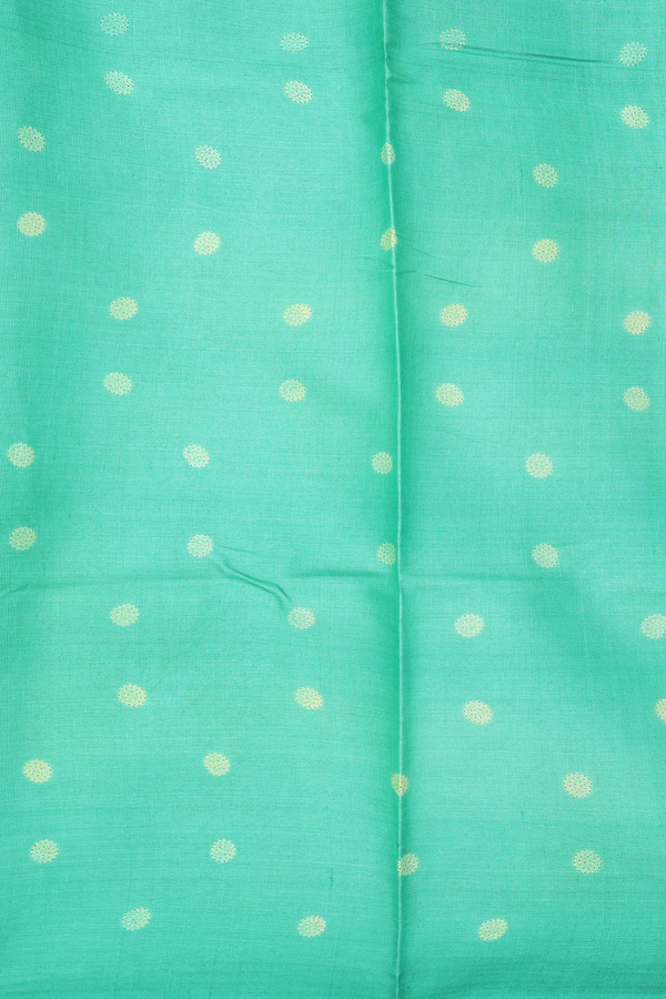 Tussar Silk Saree In Aqua Green With Shibori Design