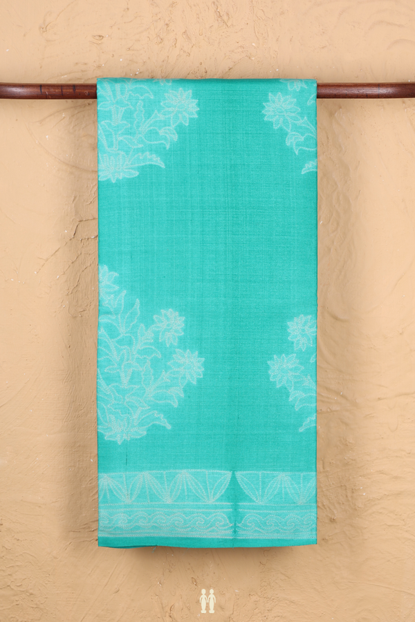 Tussar Silk Saree In Light Blue With Shibori Design