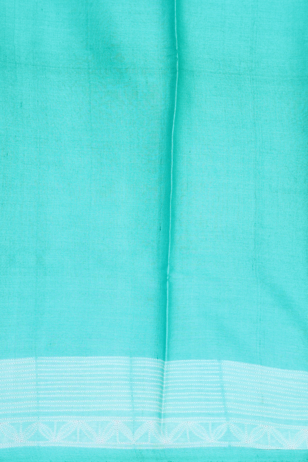 Tussar Silk Saree In Light Blue With Shibori Design