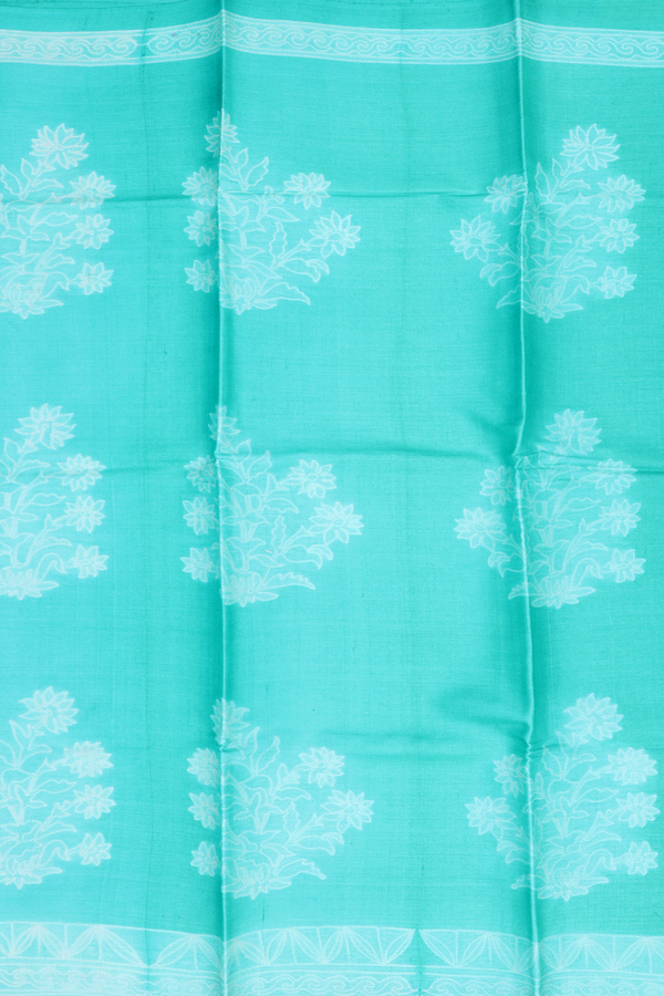 Tussar Silk Saree In Light Blue With Shibori Design