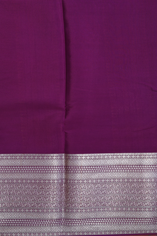 Mysore Silk Saree In Mint Blue With Zari Buttas