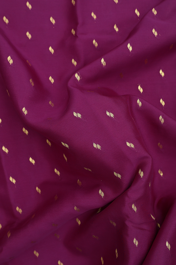 Mysore Silk Saree In Grape Purple With Zari Buttas