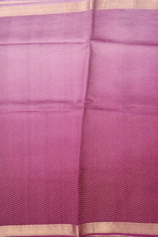 Raw Silk Saree In Shades Of Purple With Chevron Design