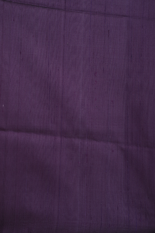 Raw Silk Saree In Regal Purple With Stripes Design
