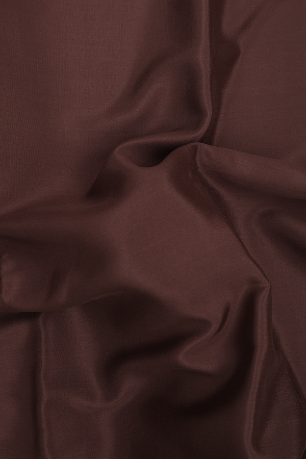 Mysore Silk Saree In Coffee Brown With Zari Border