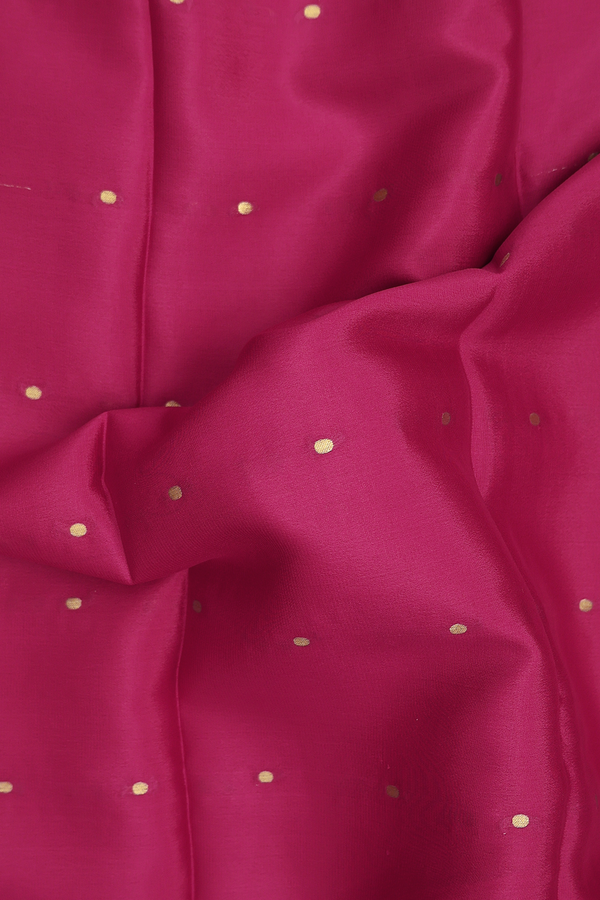 Mysore Silk Saree In Dark Pink With Zari Buttas