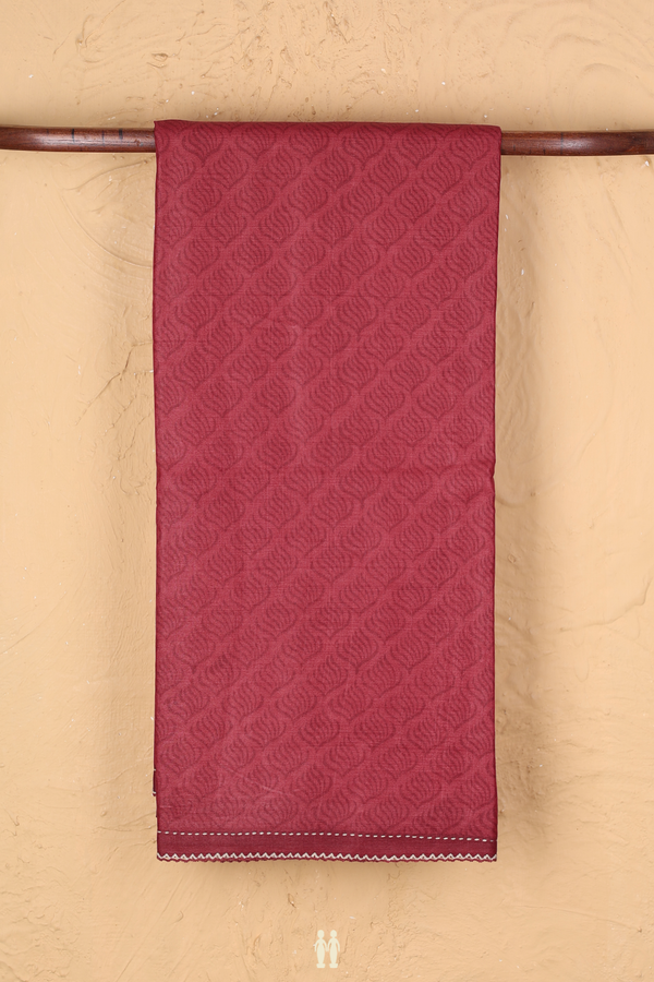 Tussar Silk Saree In Red With Printed Design