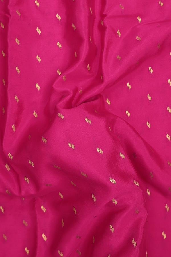 Mysore Silk Saree In Rani Pink With Zari Buttis