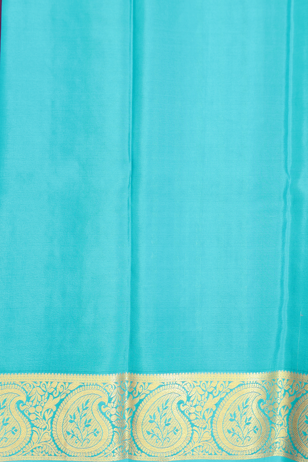 Mysore Silk Saree In Grape Purple With Zari Buttis
