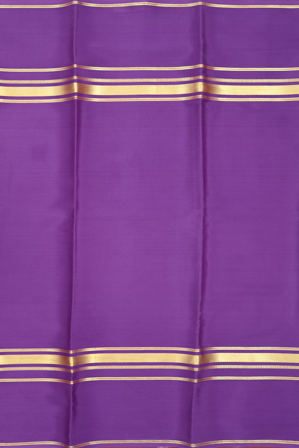 Mysore Silk Saree In Purple With Zari Border