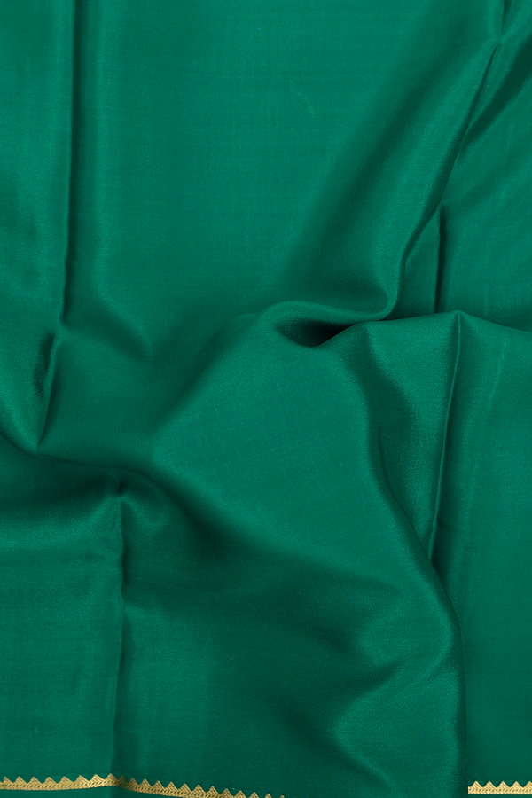 Mysore Silk Saree In Green With Paisley Border