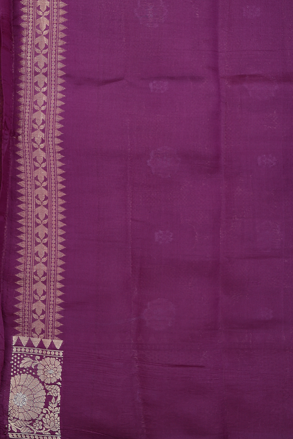 Raw Silk Saree In Grape Purple With Allover Design