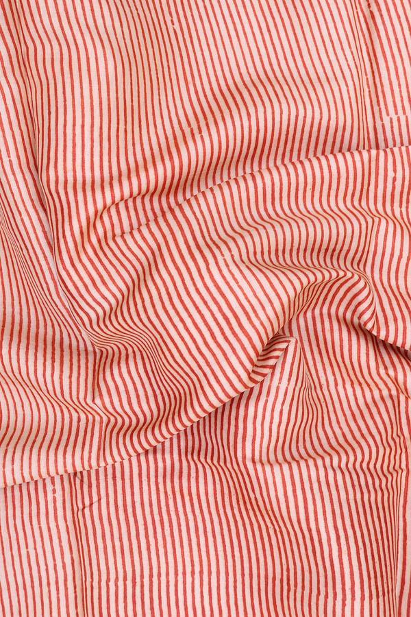 Tussar Silk Saree In Cream Color With Stripes Design