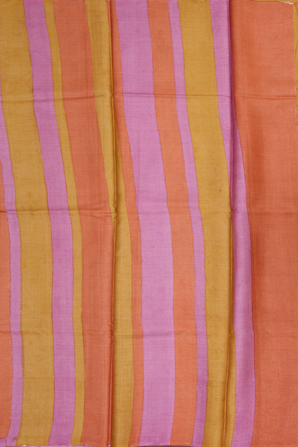 Tussar Silk Saree In Multicolor With Printed Design