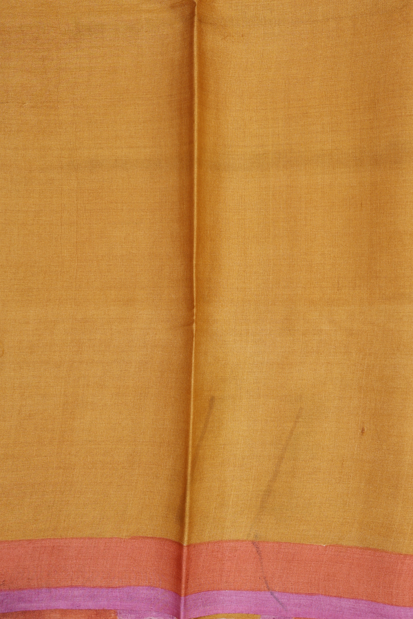 Tussar Silk Saree In Multicolor With Printed Design