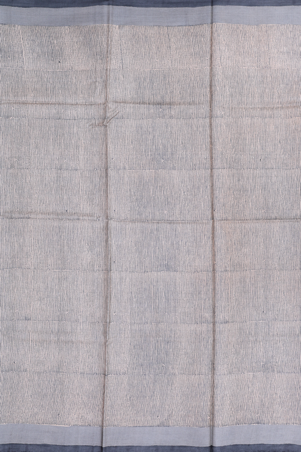 Tussar Silk Saree In Cream Color With Stripes Design