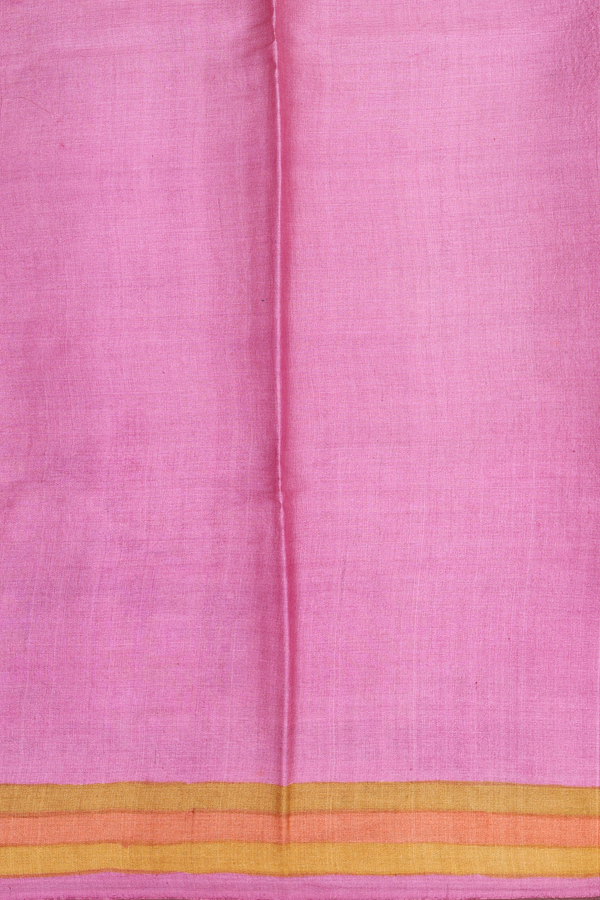 Tussar Silk Saree In Multicolor With Stripes Design