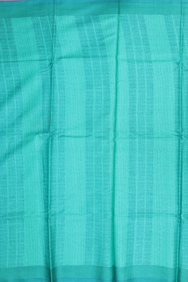 Tussar Silk Saree In Green With Allover Design