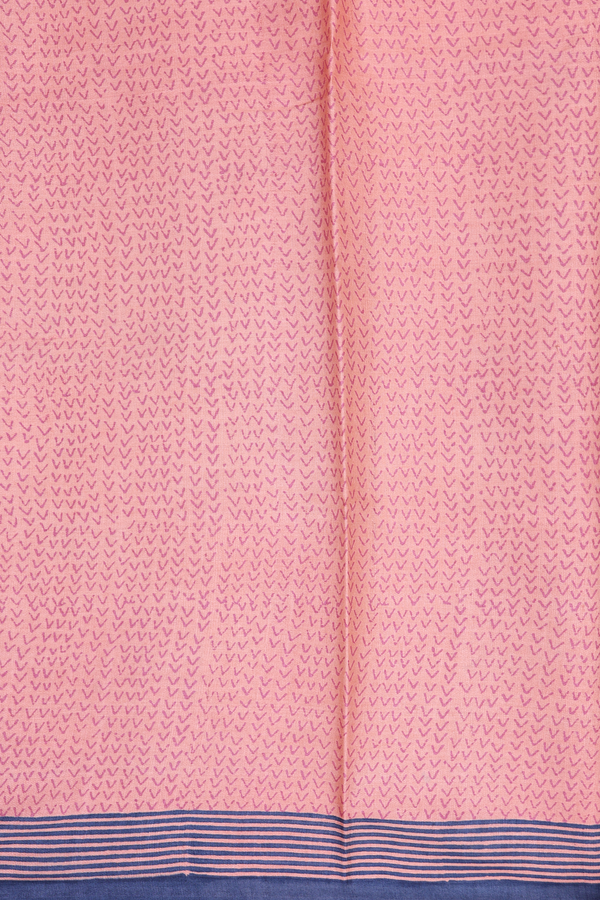 Tussar Silk Saree In Blue With Printed Design