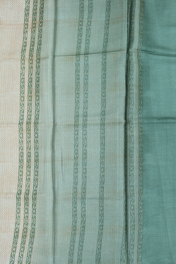 Tussar Silk Saree In Cream Color With Printed Design