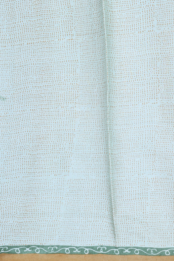 Tussar Silk Saree In Cream Color With Printed Design