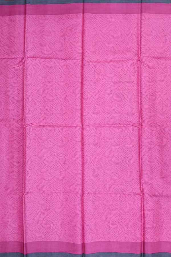 Tussar Silk Saree In Pink With Allover Design